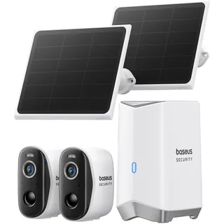 Baseus Security N1-2 Überwachungskamera-Set mit Solarpanel, 16 GB eMMC
