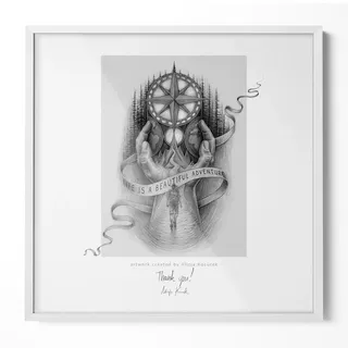 Tulup Bilderrahmen 50x50 cm Weiß , Kunststoff , Quadratisch , 52x52x1.3 cm , Bilder & Rahmen, Bilderrahmen, Kunststoffrahmen