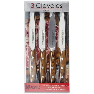 3 Claveles SET 4 CUCHILLOS CHULETEROS Wagyu 11.5 cm - 4,5" E 3C