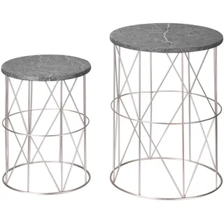 Outsunny Gartentisch, Rose Gold, Metall , 38x52.5x38 cm , Gartenmöbel, Gartentische, Garten-Beistelltische