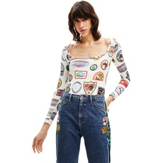 Desigual Women's Body Blouse, Material Finishes, M