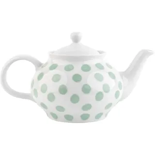 Sallys Porzellan Teekanne - obere Kanne - Pastellgrün gepunktet