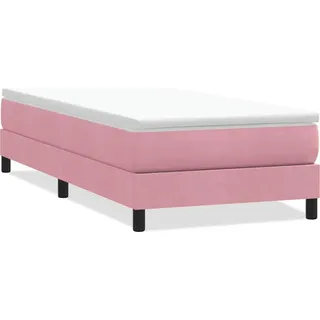 vidaXL Boxspringbett ohne Matratze Rosa 90x210 cm Samt - Rosa