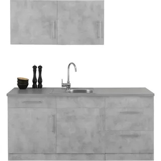 WIHO KÜCHEN Küchenzeile Cali 180 cm grau