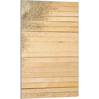 Herdabdeckplatte 30x52 Ceranfeld Abdeckung Spritzschutz Glasplatte Deko Schneidebrett, Sand Holz - Beige, Braun
