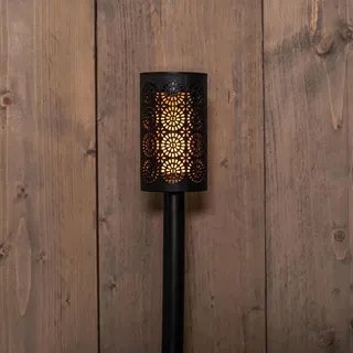 Anna's Collection LED-Solarfackel schwarz 7,5 x 49 cm
