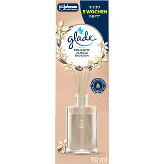 Glade Raumduft Duftstäbchen, Für Zuhause und das Badezimmer, Mit natürlichen Ölen, Romantic Vanilla Blossom, Hält 5 Wochen, 50 ml
