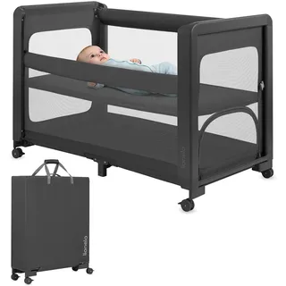 Lionelo Patty 5-in-1 Reisebett & Beistellbett mit Matratze, Faltbares Kinder-/Babyreisebett mit Tragetasche & Rollen, Laufstall - Ideal von Geburt bis 15 kg