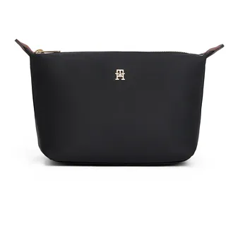 Tommy Hilfiger Kosmetiktasche »TH ICON WASHBAG NYLON«, Unisex Minibag, Kulturbeutel, mit TH-Schmuckelement, schwarz
