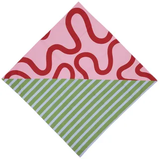 Fisura Original Damen Halstuch "Waves" Multifunktionstuch Halstuch Halstuch Kopf Tasche Grün Pink 70cm x 70cm Geschenk für Frauen