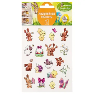 Heitmann Eierfarben - Abziehbilder Frühling - 1 Bogen Bunt