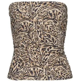 Buffalo Bandeautop mit seitlichen Raffungen und Alloverdruck, schulterfrei, bunt