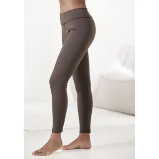 Thermoleggings LAVANA, Damen, Gr. 40/42, N-Gr, braun (1x braun), Obermaterial: 78% Polyester, 22% Elasthan. Innenseite: 94% Polyester, 6% Elasthan, unifarben, Basic, Hosen Thermoleggings, mit weichem Teddyplüsch innen