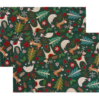 Erwin Müller Tischset 2er-Pack Gobelin grün Größe 35x50 cm