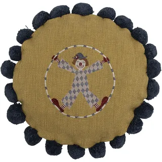 Bloomingville MINI Seamus Kissen, Gelb, Baumwolle, D40 cm