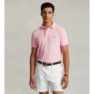 Polo Ralph Lauren für Herren. 710782592033 Das kultige rosa Piqué-Poloshirt (M), Lässig, Baumwolle, Kurzarm