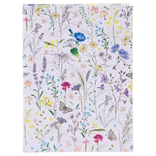 goldbuch 64 575 Notizbuch A5 Summer Meadow, Hardcover im Wildblumen-Design, 200 Seiten blanko, Papier 100 g/m2, Tagebuch für Schule und Büro, Lesezeichen, Einband aus Kunstdruck, 15 x 22 x 2 cm, Lila