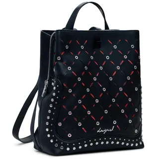 DESIGUAL Yankee Metal Patch Sumy Mini Backpack Schwarz