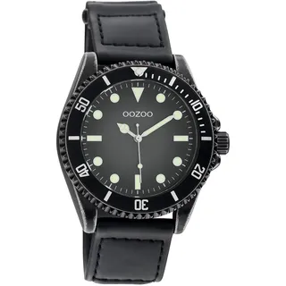 Oozoo Uhr Timepieces-C11012-Herren-Klettverschluss-Armband - Variante: Schwarz - Schwarz