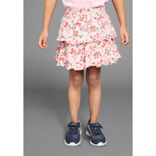 KangaROOS Volantrock Stufenrock Floral Rosa 116/122
