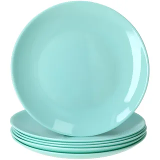 MamboCat 6er Set Mint Kuchenteller aus Glas I Ø 19 cm I kleine Teller für Kuchen, Dessert, Vorspeisen & Snacks | Für Frühstück, Mittag, Kaffee & Abendbrot