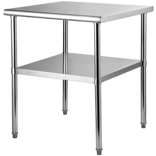 Vevor Edelstahltisch 76,2 x 76,2 x 91,4 cm