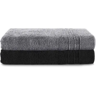 Komfortec Saunatuchset 80 x 200 cm anthrazit 2 St.