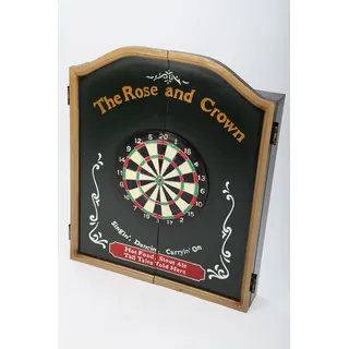 Dartschrank "The Rose and Crown", Dartscheibe, Lifestyle-Möbel im Retrolook