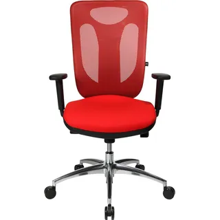 Sitness Net Pro 100 mit Armlehnen rot / alu poliert