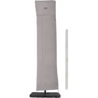 Wetterfeste Sonnenschirmhülle – 260 x 65 cm – wasserabweisend – Grau - Beige