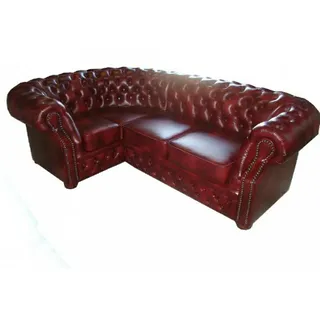 Chesterfield Ecksofa Eckcouch Polster Sitz Stoff Garnitur Wohnlandschaft Oxford