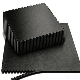 Poolunterlage 12 Matten Schwarz 60x60x1 cm – EVA Bodenschutzmatte für Pool, Whirlpool & Planschbecken, Wasserfest, Rutschhemmend, 4,32 m2
