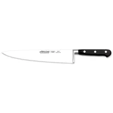 Arcos Serie Lyon - Kochmesser | Messer Arcos - Klinge aus NITRUM geschmiedetem Edelstahl 250 mm - HandGriff Polyoxymethylen (POM) - Farbe Schwarz