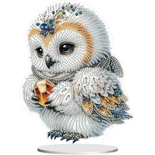 XVZZGNTH 5D Diamond Painting Aufsteller Eule, Diamantmalerei eulen, Diamond Painting Deko für Anfänger Festliches Geschenk Hausgeschenk