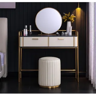 Konsolen Tisch Design Möbel Tische Luxus Schlafzimmer Schminktisch - Weiß