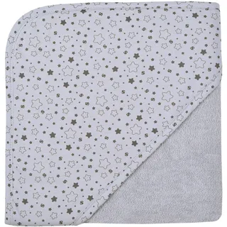 Wörner »Sterne hellgrau Kapuzenbadetuch 80/80« obere Lage der Kapuze aus bedrucktem Single-Jersey,