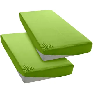 OTTO home Spannbettlaken Mikrofaser 90 x 200 cm grün 2 St.