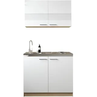 Respekta Merle Miniküche Elektrokochfeld rechts weiß