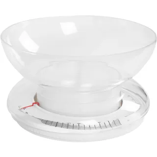 SALTER 811 WHWHDR Retro Mechanische Küchenwaage - Analog Traditionelle Waage Bis 3kg Mit Tare-Funktion, Keine Batterien, BPA Frei Spülmaschinenfest Schüssel, Gut lesbares Nadelanzeige Zifferblatt
