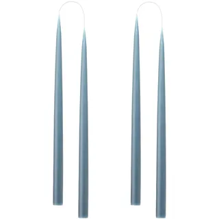Kunstindustrien® Stabkerzen, Hergestellt in Dänemark, 42 Farben verfügbar, Tafelkerzen, Durchgefärbte Kerzen lange Brenndauer von 15 Stunden, Kerzen Set Geschenk, 4 Stück, 2,2 x 35 cm (Blau Grau)