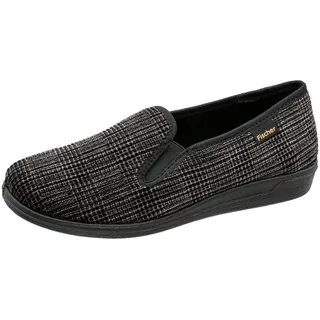 Fischer Pantoffeln Grau/Schwarz 43