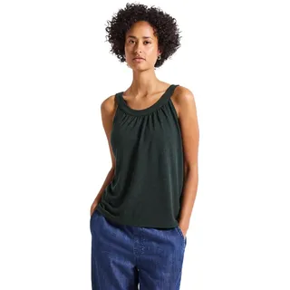 STREET ONE Damen A323538 Leinen-Look Sommertop, Pine Grove Green, 42