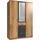 Drehtürenschrank Click 135 x 199 x 58 cm Grau/Beige