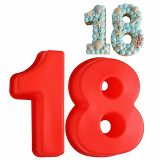 Nummer 18 Kuchenform Silikon Große Nummer 18 Kuchenform Blechformen 18. Backen kuchenformen für Geburtstag Jubiläum Backkuchen Zubehör