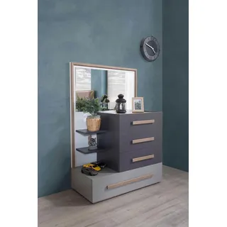 Kommode Jugendzimmer Kommoden Sideboard Holz Einrichtung Schlafzimmer - Grau
