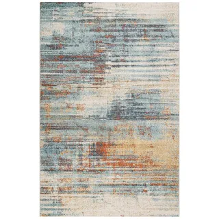 Esprit Outdoorteppich , Creme, Orange, Türkis , Textil , Vintage , rechteckig , 120x170 cm , Textiles Vertrauen - Oeko-Tex® , für Fußbodenheizung geeignet, in verschiedenen Größen erhältlich, feuchtraumgeeignet, pflegeleicht, leicht zusammenrollbar , Teppiche und Böden, Teppiche, Outdoorteppiche