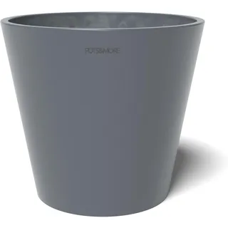 POTS&More Pflanztopf Conico 20 (ø 20 cm, runde Form, Farbe Grau, Höhe 18 cm, Übertopf Kunststoff, für Zimmerpflanzen) VP012001