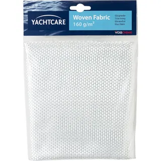 YACHTCARE Glasgewebe - Flächengewicht 160G/M2 - Weiß | Inhalt 1M2 | Hochwertiges Verstärkungsmittel für Reparaturen mit Polyesterharz und Epoxidharz