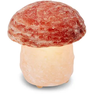 HIMALAYA SALT DREAMS Salzkristall-Tischlampe »Pilz«, Leuchtmittel E14   Leuchtmittel wechselbar, Handgefertigt aus Salzkristall - jeder Stein ein Unikat, H: ca.16 cm, orange