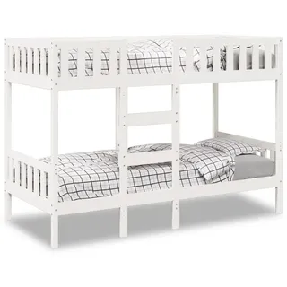 vidaXL Etagenbett vidaXL 80 x 200 cm Kiefer massiv weiß